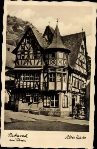 Ak Bacharach am Rhein, Gasthof Altes Haus