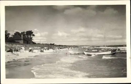 Ak Seeheilbad Zingst an der Ostsee, Strand und Kurhaus