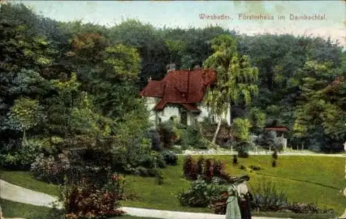 Ak Wiesbaden in Hessen, Försterhaus im Dambachtal