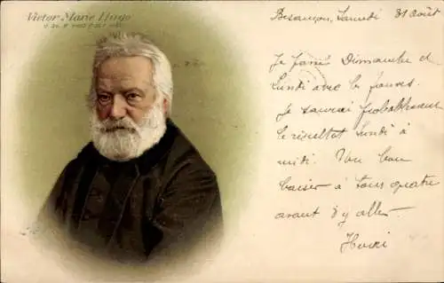 Litho Victor Marie Hugo, Schriftsteller, Politiker