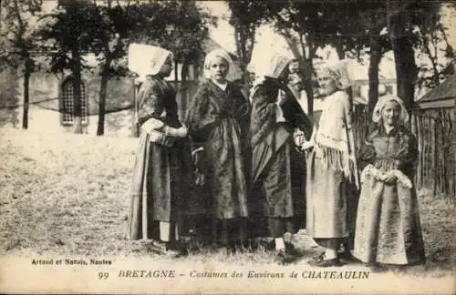 Ak Chateaulin Finistère, Frauen in bretonischer Tracht