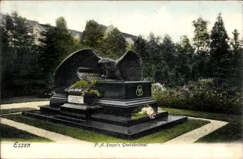 Ak Essen im Ruhrgebiet, F. A. Krupps Grabdenkmal