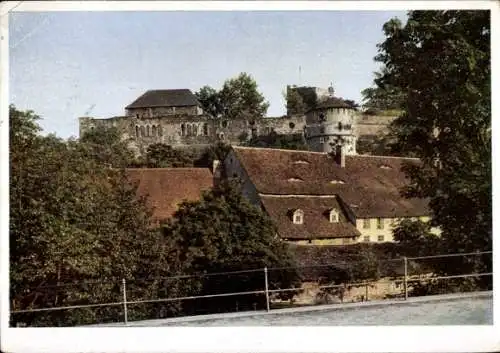 Ak Cheb Eger Reg. Karlsbad, Blick von der Straße auf die Kaiserburg