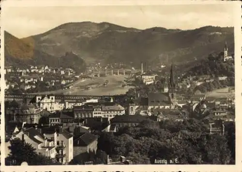 Ak Ústí nad Labem Aussig Elbe Stadt, Panorama