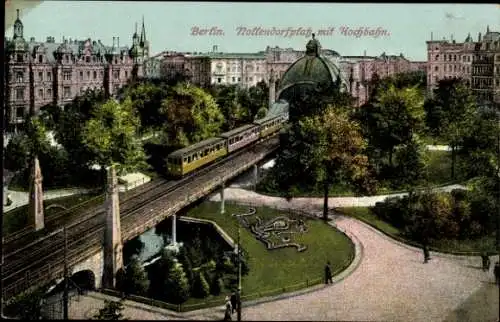 Ak Berlin Schöneberg, Nollendorfplatz, Hochbahn