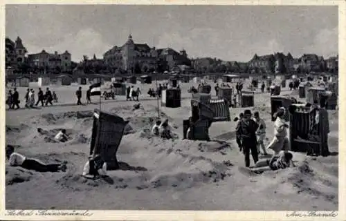 Ak Świnoujście Swinemünde Pommern, Strandleben