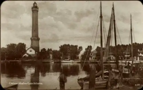 Ak Chorzelin Osternothafen Świnoujście Swinemünde Pommern, Leuchtturm