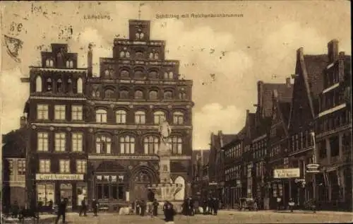 Ak Lüneburg in Niedersachsen, Schütting mit Reichenbachbrunnen