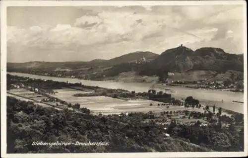 Ak Königswinter am Rhein, Drachenfels, Panorama Siebengebirge