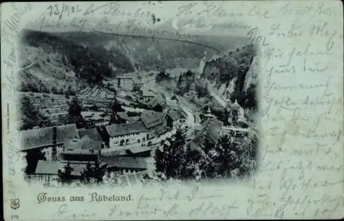 Mondschein Ak Rübeland Oberharz am Brocken, Gesamtansicht