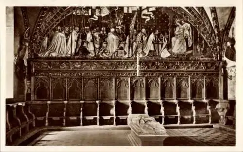 Ak Malbork Marienburg Westpreußen, St. Annenkapelle, Gruftkapelle der Meister, Tannenberg Gedenkbild