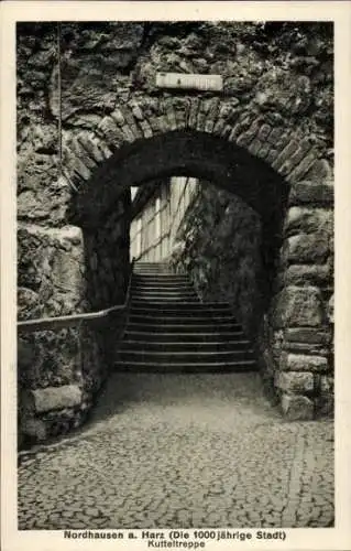 Ak Nordhausen am Harz, Kutteltreppe