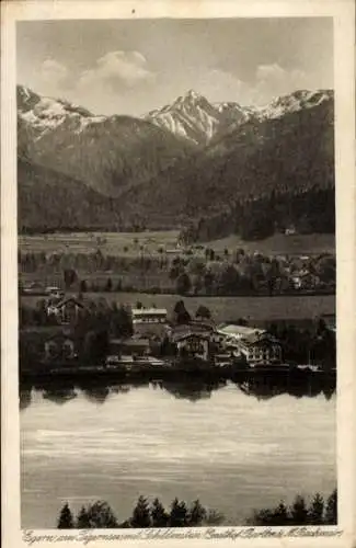 Ak Egern am Tegernsee Oberbayern, Gesamtansicht, Schildenstein, Gasthof