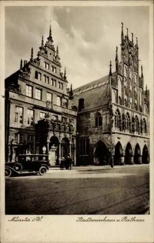 Ak Münster in Westfalen, Stadtweinhaus, Rathaus