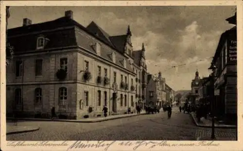 Ak Eberswalde im Kreis Barnim, Altes und neues Rathaus