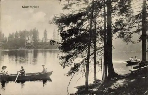 Ak Mummelsee Seebach im Schwarzwald Baden, Ruderboote