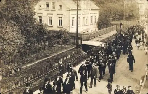 Foto Ak Eckersbach Zwickau in Sachsen, Festzug