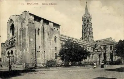 Ak Toulouse Haute Garonne, Kirche St-Sernin