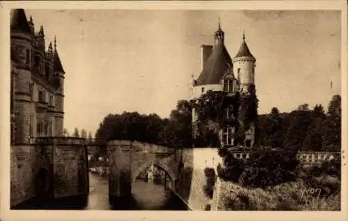 Ak Chenonceaux Indre et Loire, Schloss, Tour des Marques