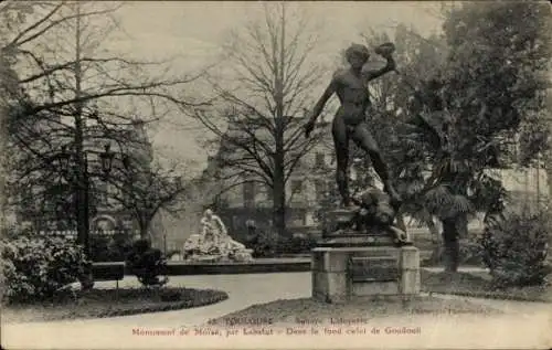 Ak Toulouse Haute Garonne, Square Lafayette, Moses-Denkmal