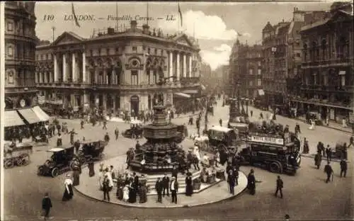 Ak West End London City England, Piccadilly Circus