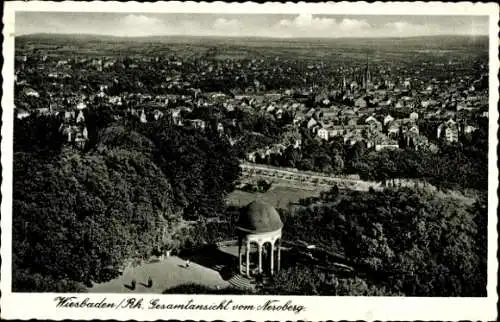 Ak Wiesbaden in Hessen, Gesamtansicht vom Neroberg