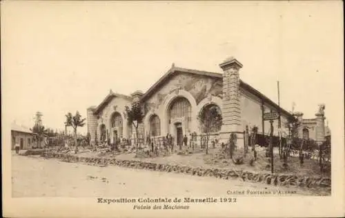 Ak Marseille Bouches du Rhône, Exposition Coloniale 1922, Palais des Machines