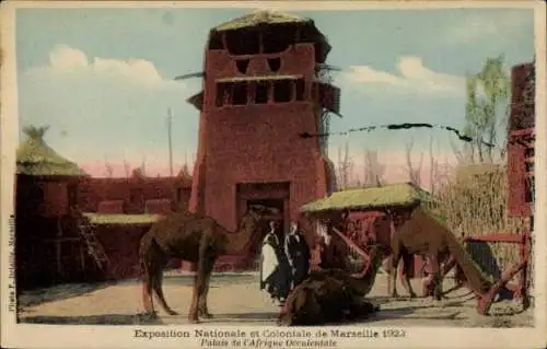 Ak Marseille Bouches du Rhône, Exposition Coloniale 1922, Palais de l'Afrique Occidentale