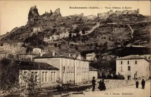 Ak Rochemaure Ardeche, Vieux Chateau, Schulen