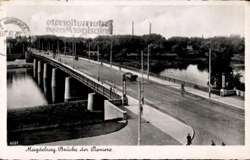 Ak Magdeburg, Brücke der Pioniere