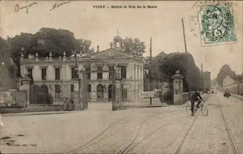 Ak Vitry Val de Marne, Mairie, Rue de la Barre