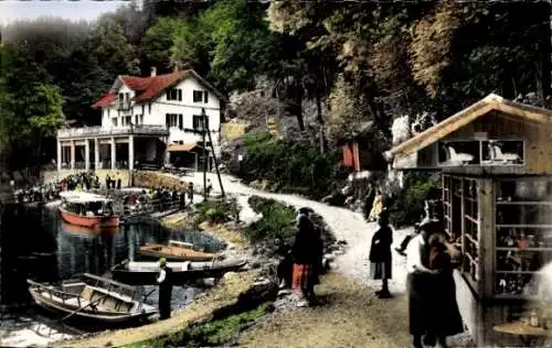 Ak Le Saut du Doubs, Debarcadere, Hotel de France