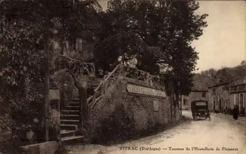 Ak Vitrac Dordogne, Terrasse de l'Hostellerie de Plaisance