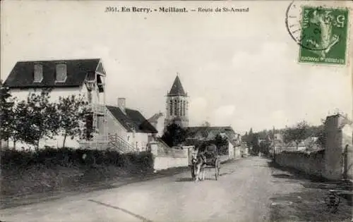 Ak Meillant Cher, Route de Saint Amand