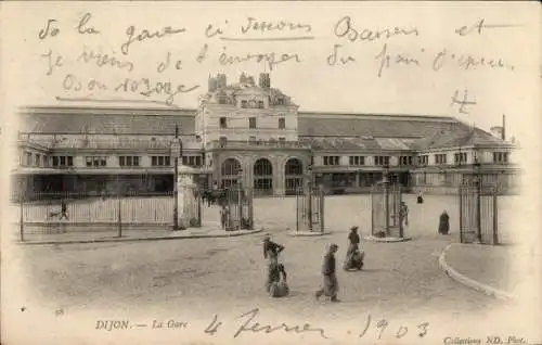 Ak Dijon Côte d'Or, Bahnhof