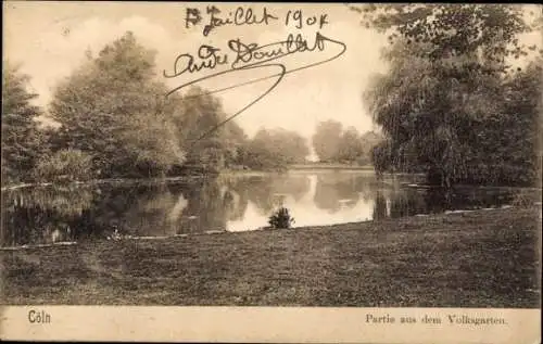 Ak Köln Rhein, Volksgarten