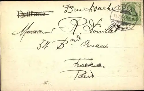 Ak Köln Rhein, Volksgarten