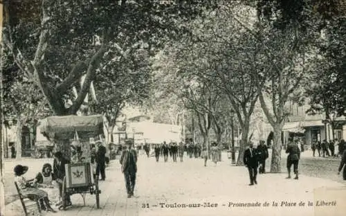 Ak Toulon Var, Promenade de la Place de la Liberte