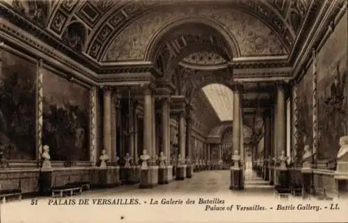 Ak Versailles-Yvelines, Schloss, Galerie der Schlachten