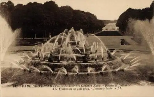 Ak Versailles-Yvelines, Schloss, Tag der Großen Wasser, Latona-Becken