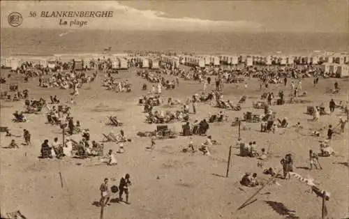 Ak Blankenberghe Blankenberge Westflandern, Strand