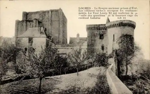 Ak Loches Indre-et-Loire, ehemaliges Staatsgefängnis Donjon