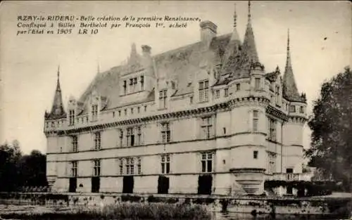 Ak Azay le Rideau Indre et Loire, Chateau