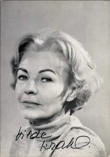 Ak Schauspielerin Hilde Krahl, Portrait, Autogramm