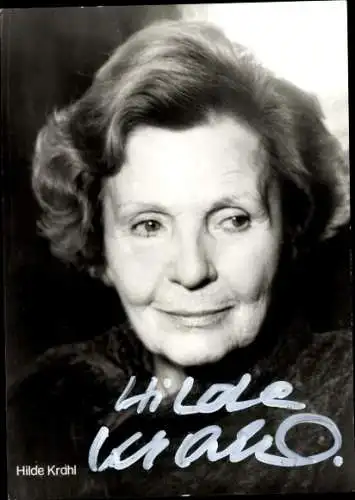 Ak Schauspielerin Hilde Krahl, Portrait, Autogramm