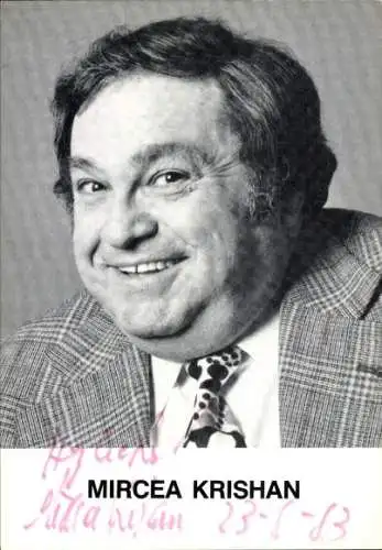 Ak Schauspieler Mircea Krishan, Portrait, Autogramm