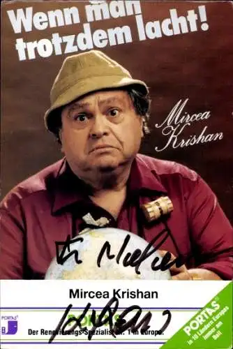 Ak Schauspieler Mircea Krishan, Portrait, Autogramm