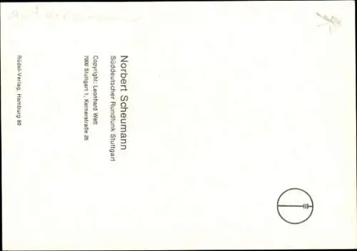 Ak Moderator Norbert Scheumann, Portrait, Autogramm