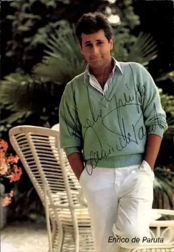 Ak Schauspieler und Moderator Enrico de Paruta, Portrait, Autogramm