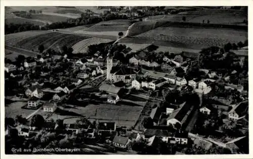 Ak Buchbach in Oberbayern, Fliegeraufnahme